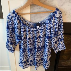 3/4 sleeve off the shoulder blouse